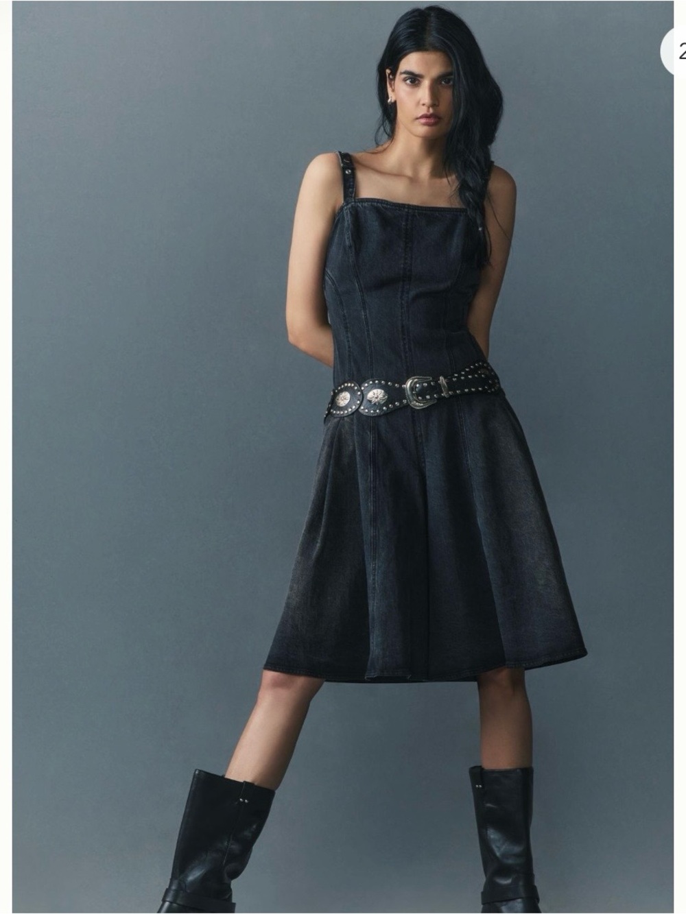 Anthropologie Pilcro Denim Midi Jumpsuit
